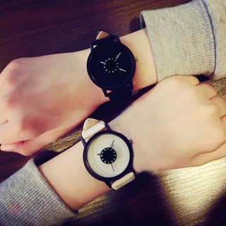 Flash Simple moda amantes pareja reloj de cuarzo reloj de cuero hombres y mujeres relojes de pulsera personalidad estudiante relojes
