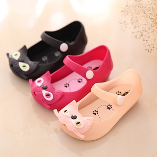 Children Cute and Sweet Shoes Buckle Strap Closure Round Toe Rubber Sole
