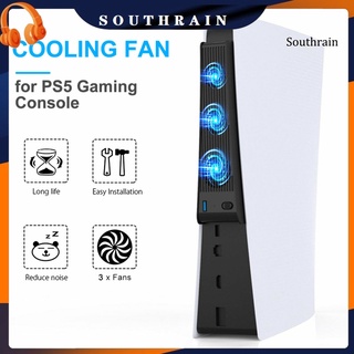 Southrain Portable 3 Fans Game Console Cooling Fan Playstation Accessories for PS5 DE/UHD Version
