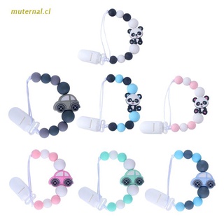 MUT Baby Pacifier Clips Panda Pacifier Chain Holder for Baby Teething Soother Chew Toy Dummy Clips