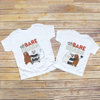 We Bare Bear niños niñas dibujos animados camiseta niños verano manga corta Tops camiseta ropa