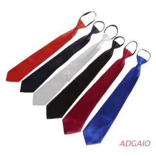 adgaio mens pretied color sólido esmoquin formal ajustable cremallera corbata más fácil elegante