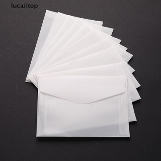 lucap 10 unids/lote sobres de papel semitransparente para regalo de almacenamiento de tarjetas postales diy.