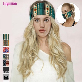 [Juyujiao] Wide Sport Sweat Sweatband Headband Yoga Gym Stretch Hair Band 3D Printing