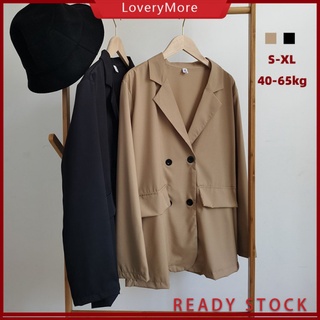 s-xl casual blazer formal oficina abrigo de manga larga chaqueta coreana suelta casual abrigo ropa de abrigo para las mujeres más el tamaño