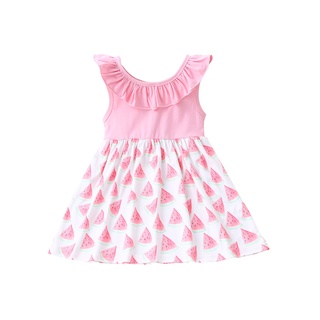 Vestido De Princesa angleskyx-X con estampado De Fruta sin mangas/falsbala Para bebés/recién nacidos/niñas