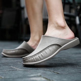 2021 verano de la moda Baotou media zapatillas de los hombres sandalias casual zapatillas antideslizantes sandalias de playa y zapatillas (6)
