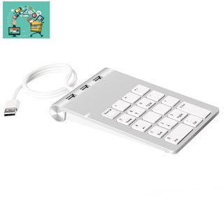 pequeño teclado 3xusb2.0 multifuncional ordenador oficina teclado numérico con cable para contabilidad financiera caja registradora