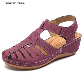 Takashitree/mujeres sandalias ortopédicas cómodo cerrado dedo del pie mulas verano zapatillas zapatos planos nuevos productos populares
