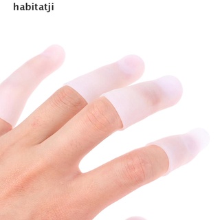 【hab】 10 pcs Silicone Finger Cot Gel Finger Protector Fingers Brace Support Gloves .