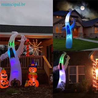 (nuevos Productos) 3.6 M/1.8 inflable Halloween Fantasma espeluznante cambio De color LED decoración De hogar jardín patio