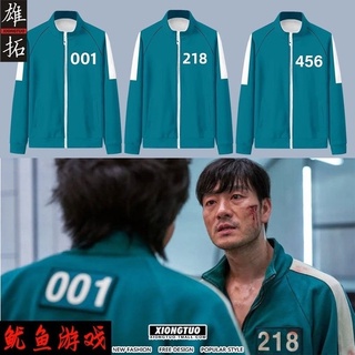 2021 calamar juego chaqueta de los hombres chaqueta Li Zhengjae mismo ropa deportiva pantalones de chándal más el tamaño 456 001 marea nacional otoño suéter redondo seis (3)