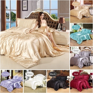 Hogar Twin/Queen/King Size 2/3PCS Popular satén seda damasco ropa de cama funda de edredón Jacquard conjuntos de sábanas de lujo juego de ropa de cama