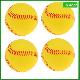 4x 9\\\\" bola animosa de béisbol para entrenamiento de bates de seguridad amarillo (1)