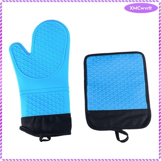 Oven Mitts kitchens glove Heat Resistant for kitchen Cooking Black