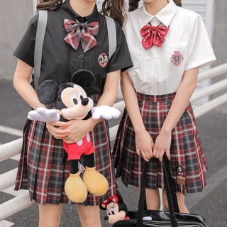 Disney Mickey nombre conjunto Mori chica tribu camisa diseño sentido nicho jk top camisa de manga larga primavera moda