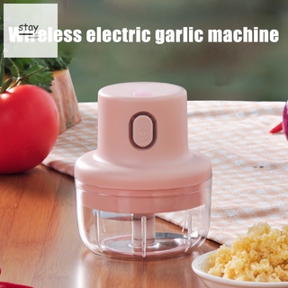 inalámbrico mini eléctrico ajo alimentos picador de jengibre vegetales trituradora cortador de alimentos licuadora procesador (2)