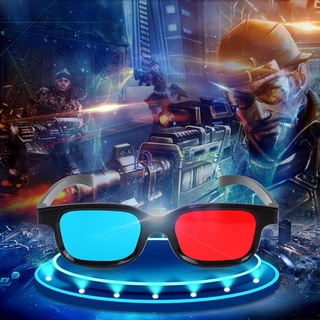 Lentes 3D azul rojo/marco negro para cine de televisión Dimensional/anaglifo/juego DVD/destino