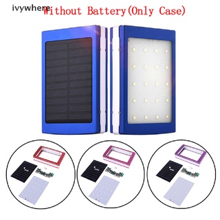 ivywhere 1pc 18650 solar led banco de energía cargador caso usb caja vacía sin batería cl