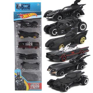 6pc Hot Wheels Cars Set DC Comics Batman Batmobile Die-Cast Juguetes Niños Adultos