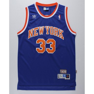 NBA Jersey New York Nicks No.33 Ewing Ewing Jersey Sports vest Mesh blue