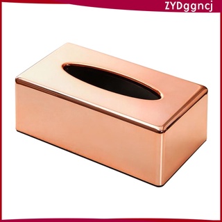 caja de pañuelos de oro rosa dispensador caso servilleta titular hogar oficina coche accesorios