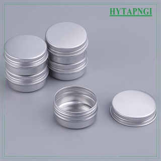 [hytapngi] 5 piezas 30/40/120 ml de aluminio redondo bálsamo labial estaño frasco de almacenamiento botellas con tapón de rosca para bálsamo labial, cosmético,