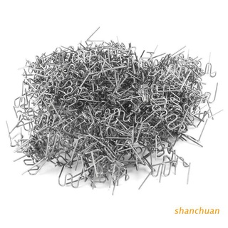 shan 600pcs precortado 0.6/0.8 mm onda plana grapas calientes para grapadora de plástico reparación soldador