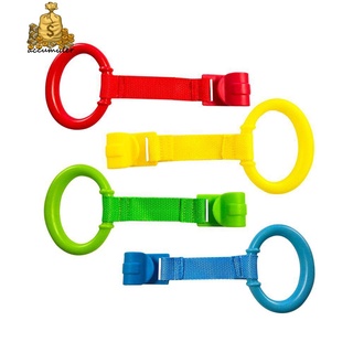 ACCUMULER 4PCS General Use For Playpen Help Baby Stand Baby Toys Pull Ring Pendants 4PCS Hanging Ring Bed Rings Baby Crib Hook