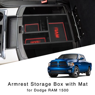 caja de almacenamiento de reposabrazos automático para dodge ram 1500 2009-2017, bandeja de guante de consola central