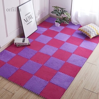 orfila 10 unids/set 30*30 cm alfombra de costura rompecabezas eva dormitorio sala de estar piso alfombra tatami estera de terciopelo