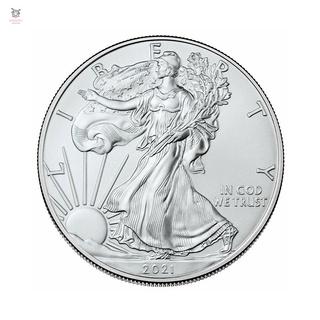 10pcs First 2021 American Eagle to Land in January Silver Commemorative Coin 40mm in Diameter for Coin Collection (2)