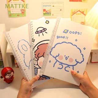 mattke ins b5 cuaderno de papel de dibujos animados de hoja suelta cuaderno b5 cuaderno de papelería de la escuela astronauta conejo kawaii pvc cubierta gruesa borrador libro bobina cuaderno
