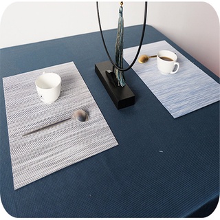 PVC Non-slip Placemat Waterproof oil-proof Table mat, Tableware Eco-friendly Heat-resistant Placemats for dinning table J4J20