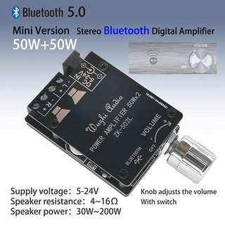 {FCC} Mini placa amplificadora Bluetooth ZK-502L/Audio inalámbrico/potencia Digital/2 x 50 w