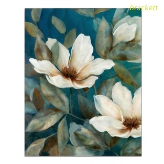 brack blanco flor pintura por número kits 16 x 20 pulgadas lienzo diy o il pintura para niños, estudiantes, adultos principiantes