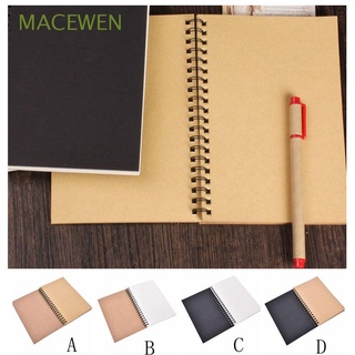 MACEWEN School Supplies Sketchbook Blank Paper Art Paper Notebook School Stationery Sketch Kraft Paper Kids Gift Retro Coil Crafts