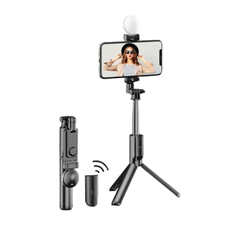 [Bdz] palo Selfie inalámbrico de 360 grados portátil con luz LED trípode Selfie palo