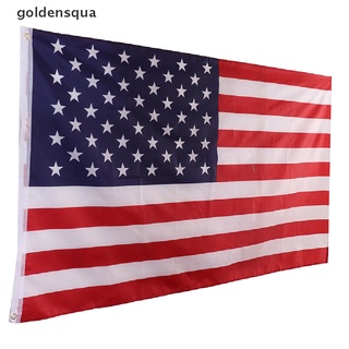 [goldensqua] 5*3FT American Flag Grommets USA Polyster Flag Courtyard Decoration 90*150cm .