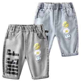 2021 verano nuevos niños moda pantalones niños pantalones cortos de mezclilla niños impreso ropa