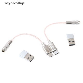Royalvalley Type-C A 3.5mm 32 Bit/384kHz DSD64/128 HiFi DAC Adaptador De Audio CL