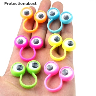 protectionubest - anillos de plástico para dedo, diseño de ojos, juguete de color aleatorio npq (1)