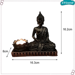 Meditating Buddha Statue Tealight Holder Candle Holder Stand Zen Room Decor