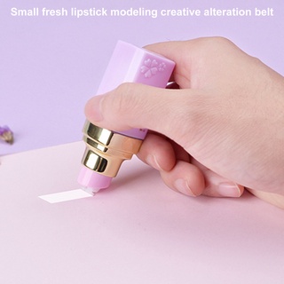 lindo lápiz labial en forma de cinta correctora de oficina escuela encantadora corrector papelería