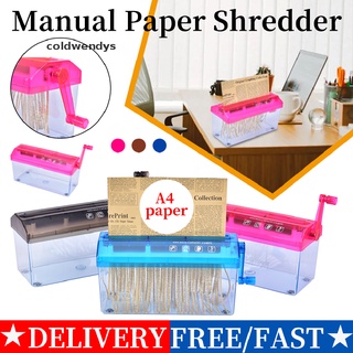[frío] trituradora de papel de mano a4 portátil hogar mini documento trituradora manual tool.uk