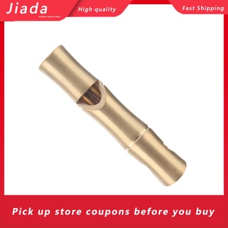 Jiada - silbato de supervivencia para bolsillo al aire libre, latón, sonido fuerte, bambú, para acampar