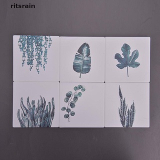 Ritsrain Plant Printing Ceramics Cup Pad Non-Slip Heated Mat Coffee Tea Drink Mat CL (1)