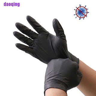[ING] 50 guantes mecánicos desechables de goma de nitrilo negro examen médico