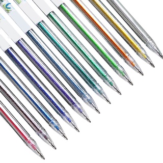 Juego de bolígrafos de Gel con purpurina de 12 colores para colorear libros/artesanía/pintura