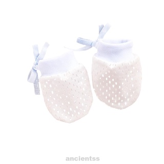 Guantes ajustables antiarañazos transpirables de malla linda protección cara bebé guantes (7)